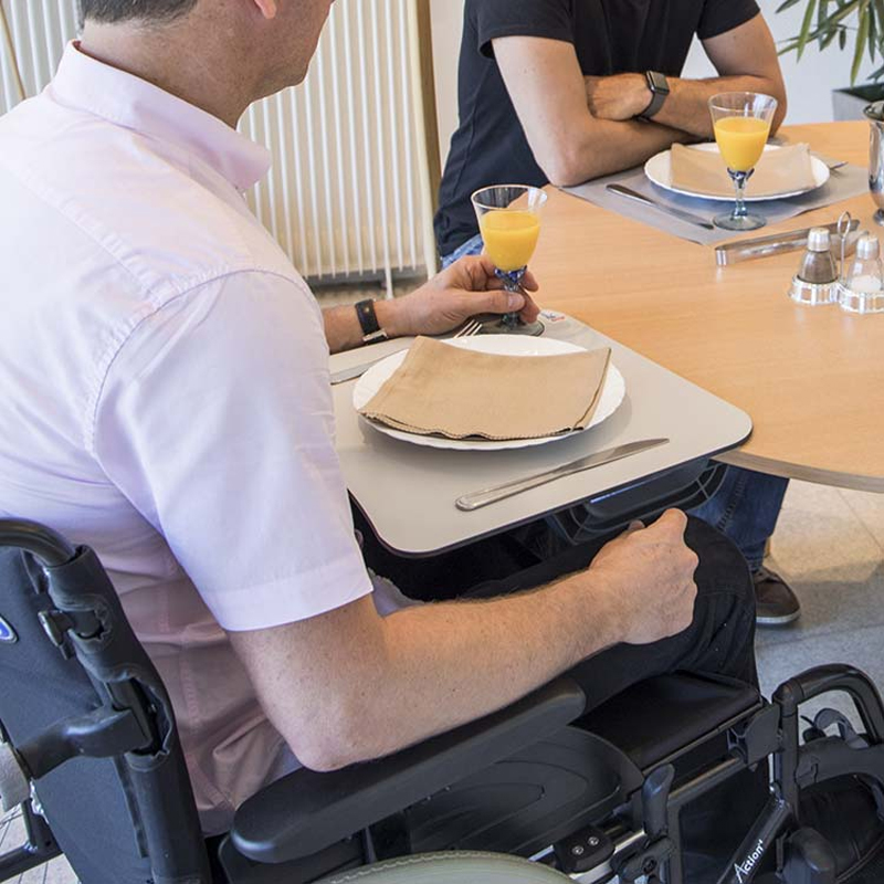 Bandeja para mesa para silla de ruedas
